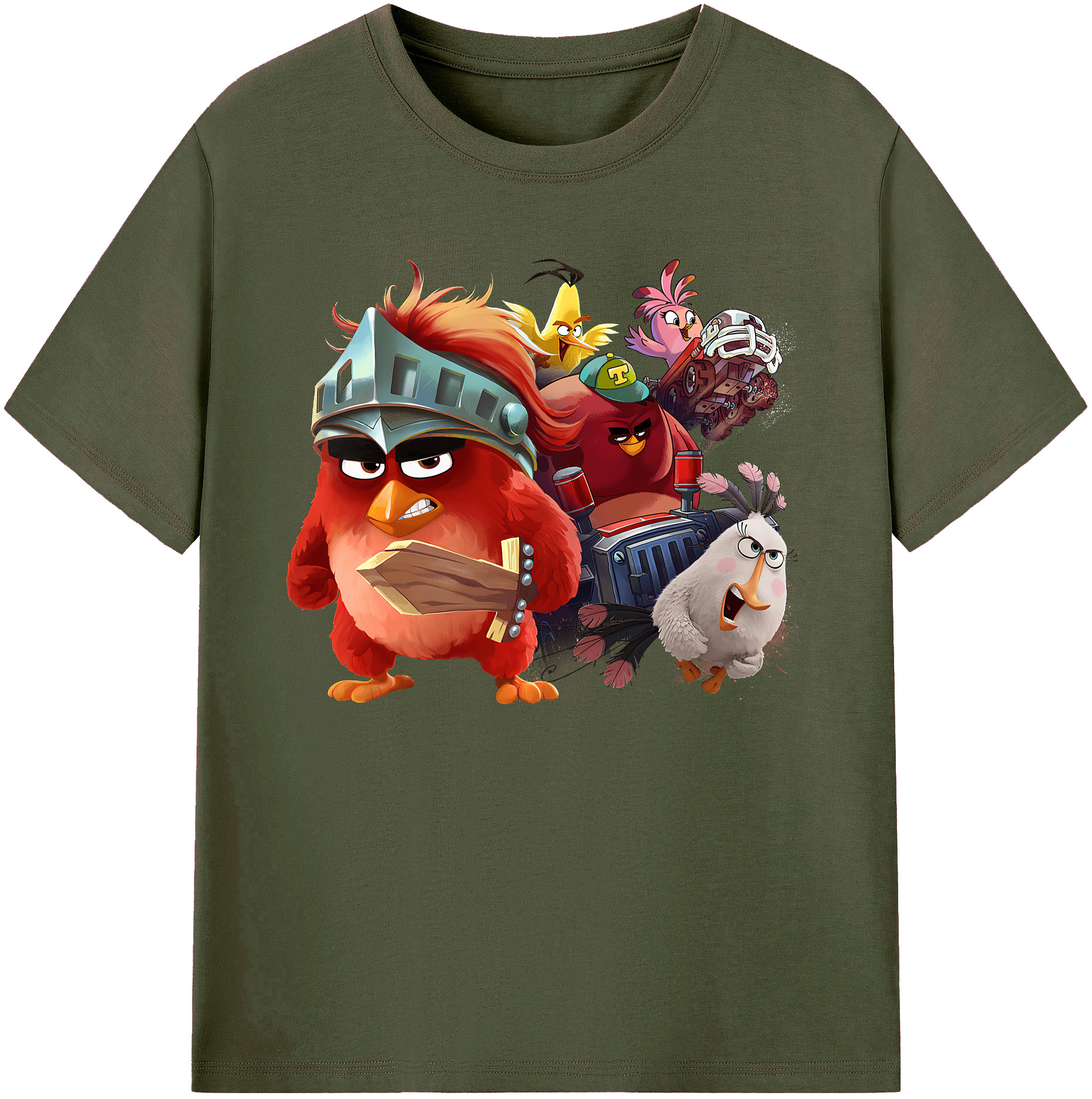 （画像用） Angry Birds アングリーバード 綿100％ メンズ半袖Tシャツ｜肌触りやわらか＆通気性